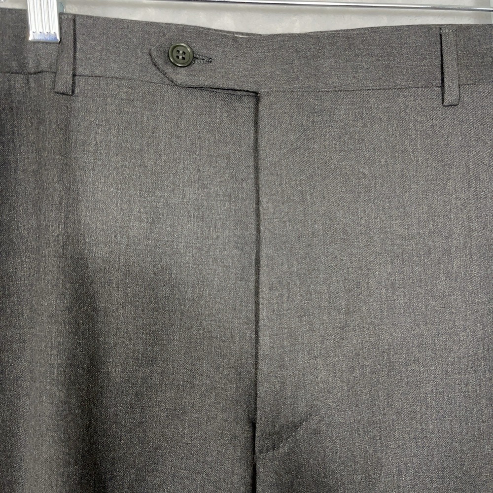 Canali Pants Mens‎ 44 (42x30) Gray Wool Business Formal Casual Italy Made